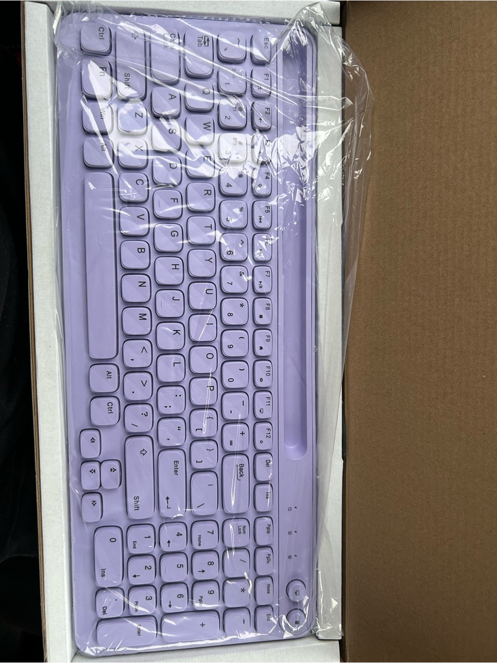 Lavender Wireless Keyboard - Slim Bluetooth Style